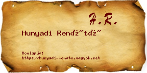 Hunyadi Renátó névjegykártya