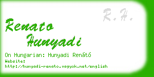 renato hunyadi business card